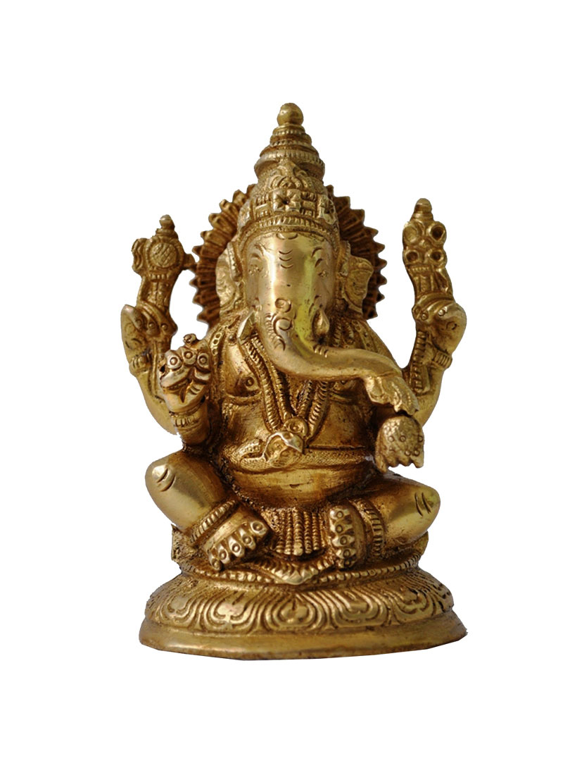 Religious Statue of Lord Ganesha of Brass By Aakrati
