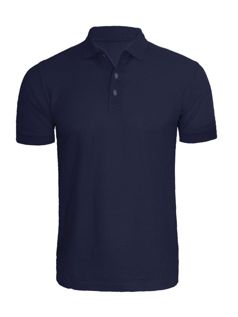 UCB POLO  POLYSTER COTTON T-SHIRT- NAVY BLUE