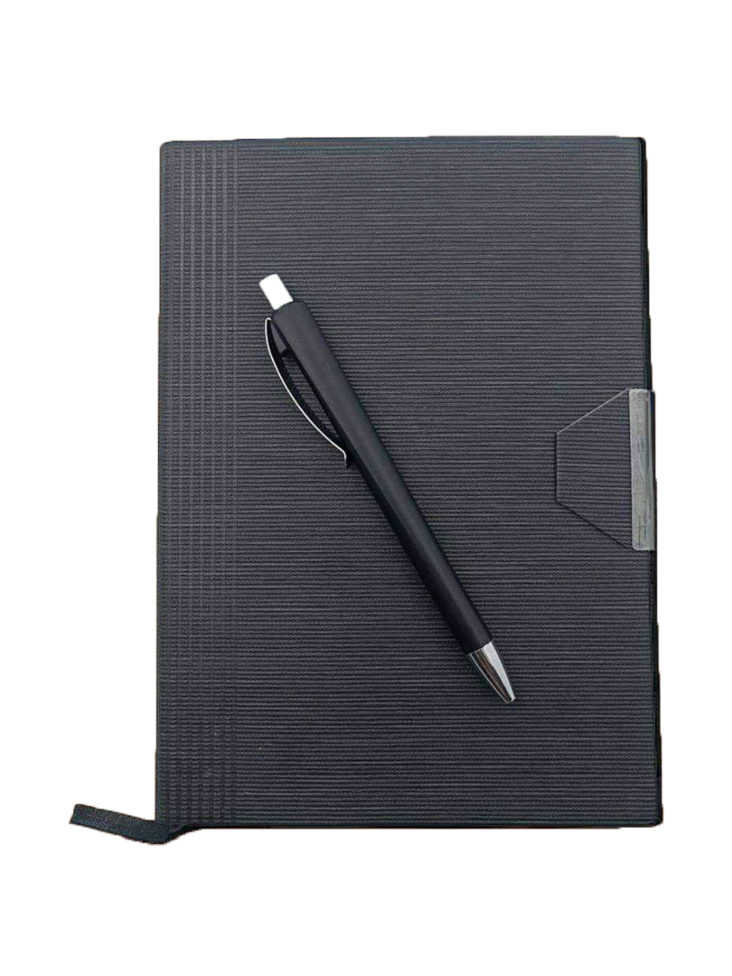 DIARY D175 SOFTBOND TEXTURE NOTEBOOK WITH PEN LOOP PEN 