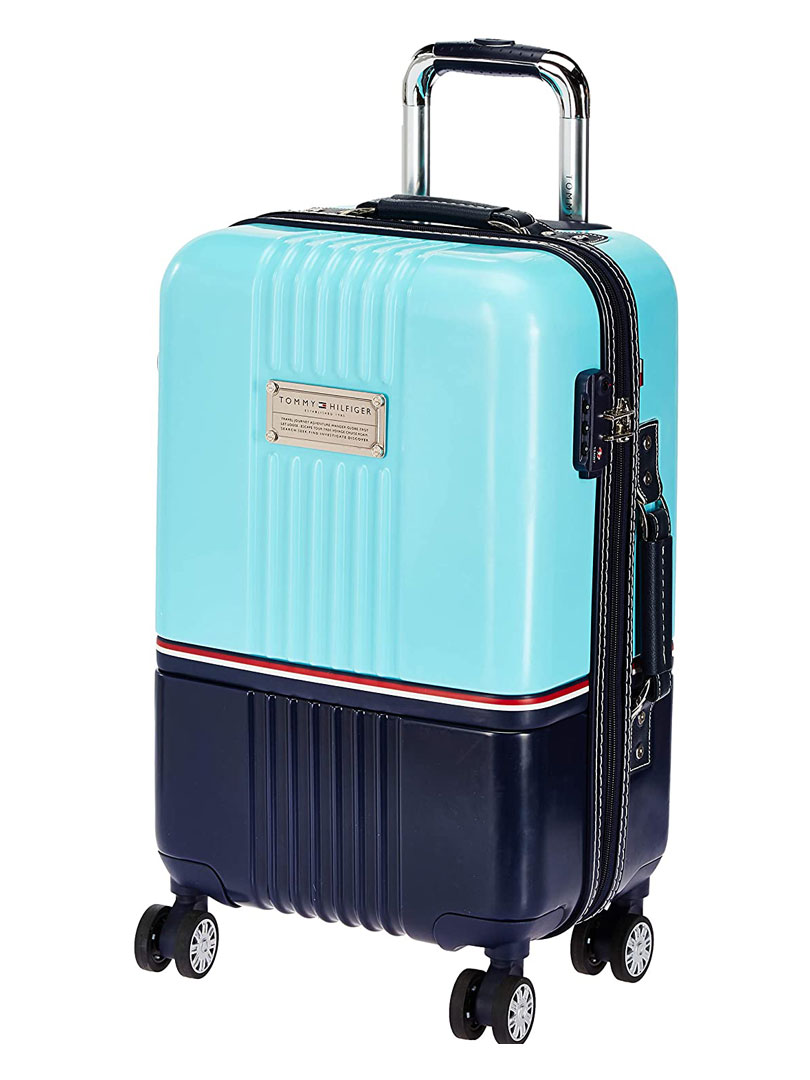 Tommy Hilfiger Twins Plus Hard Luggage - Turq Blue + Navy