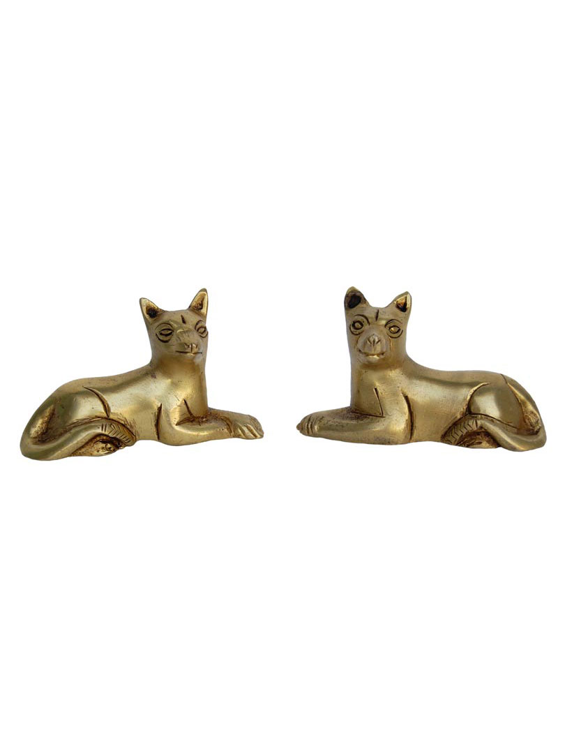 Small Brass Animal Fox Figurine