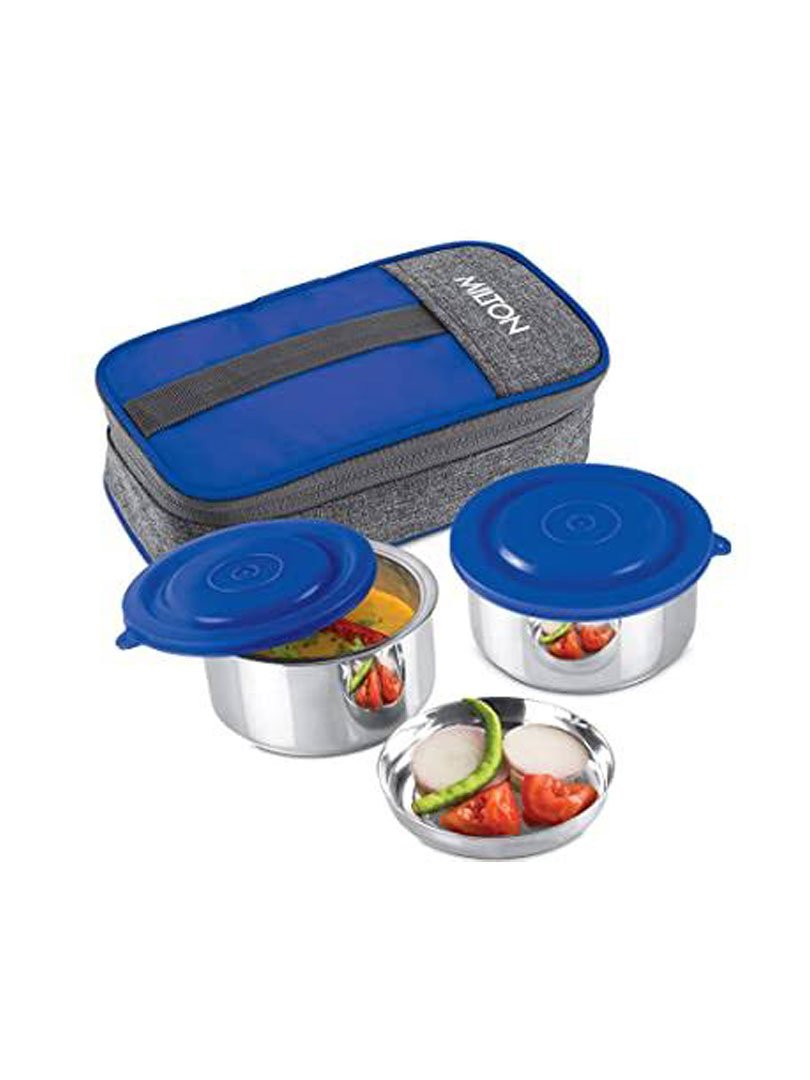 Milton Pasto Lunch  2 Double Walled  Steel Containers