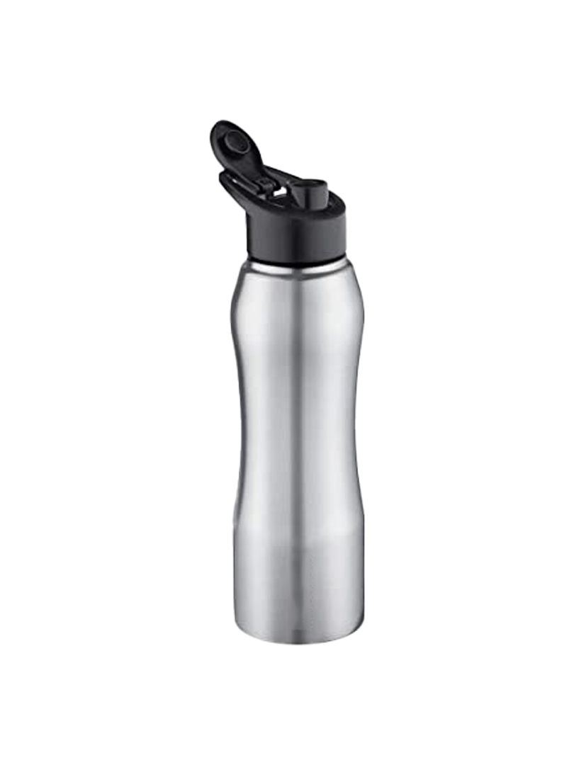 Curvy steel bottle Natural | Capacity 750ml approx