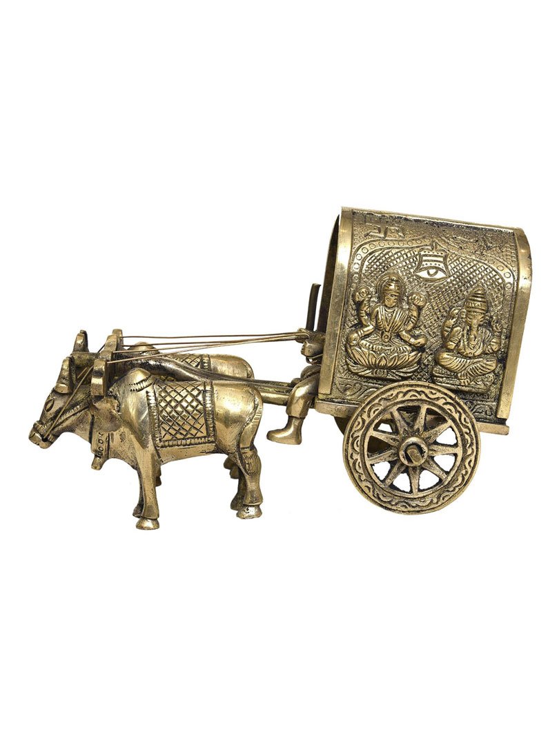 Brassware Bullock Cart For Home Decoration