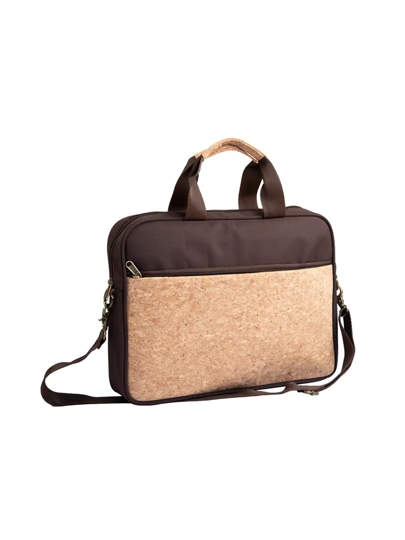 Eco-Friendly Cork Laptop Bag with 2 tone finish