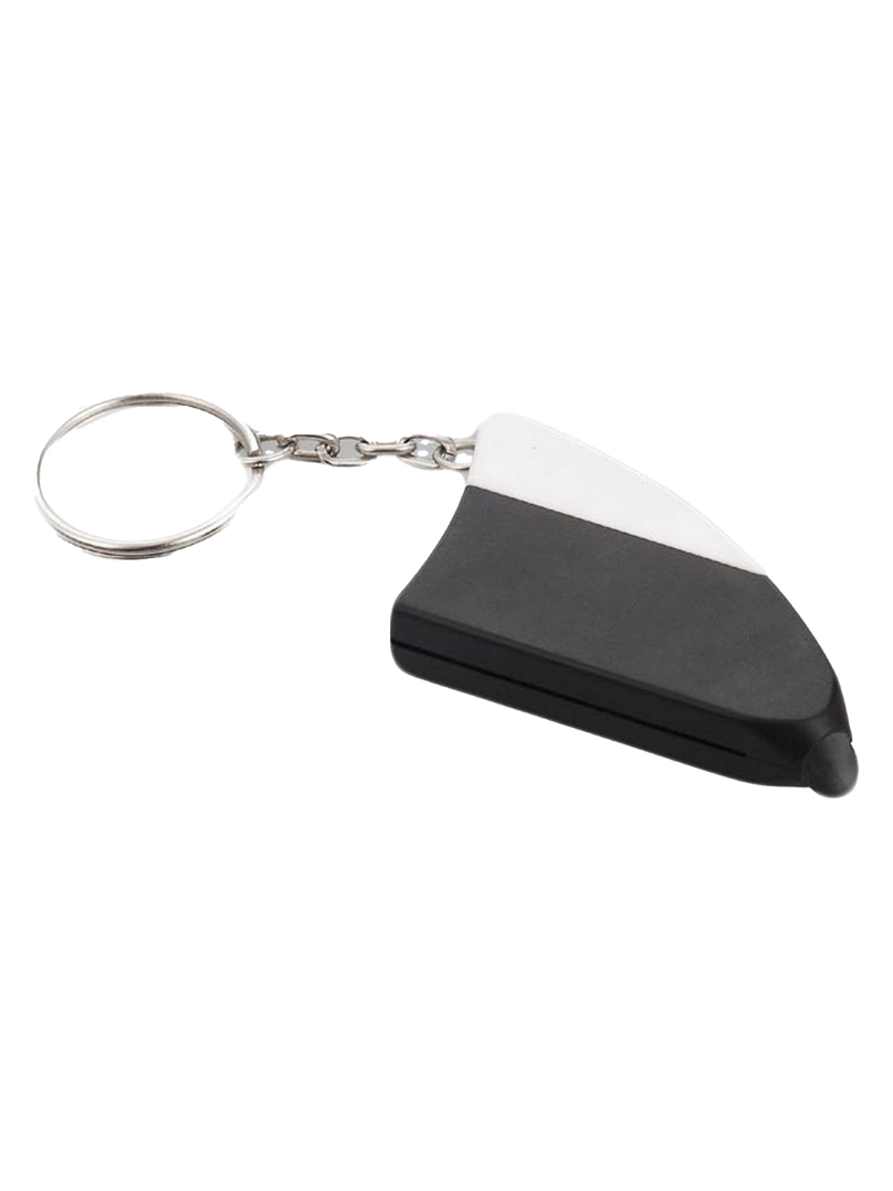 Triangle keychain with mobile cleaner and stylus