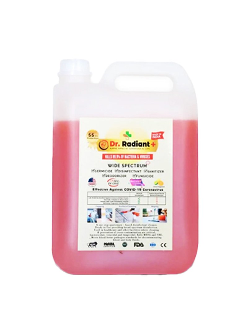 Wide Spectrum Surface Disinfectant | Germicidal, Deodorizer, Fungicidal | Formulated in USA | Tested Covid-19 protection up to 55 hours | 5 Ltr | MRP