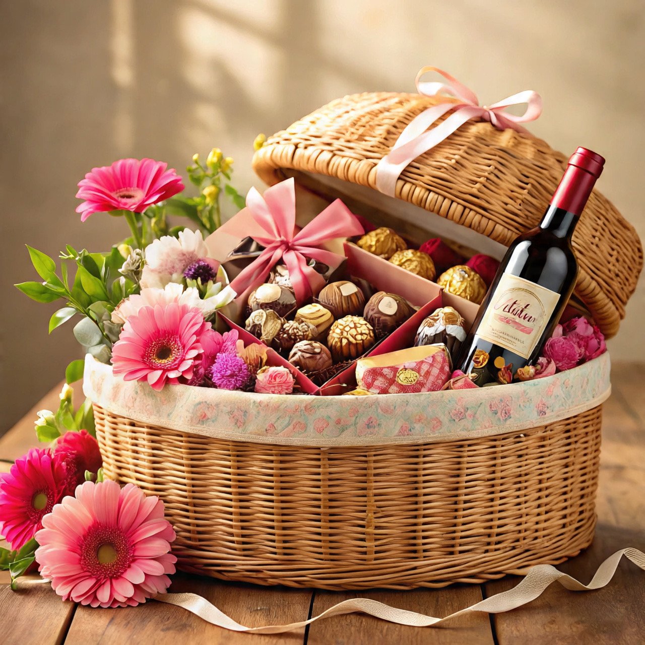 Golden Petals Indulgence Basket
