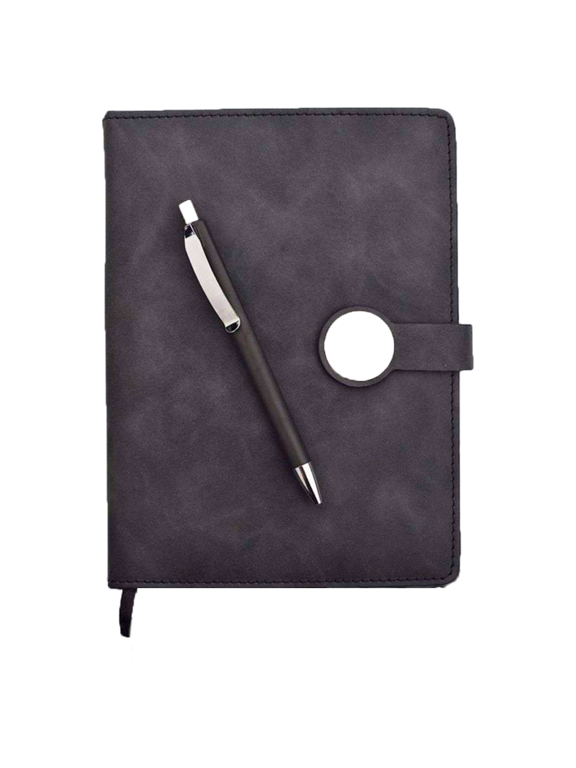 DIARY D176 NOTEBOOK WITH PEN ROUND MAGNETIC FLAP