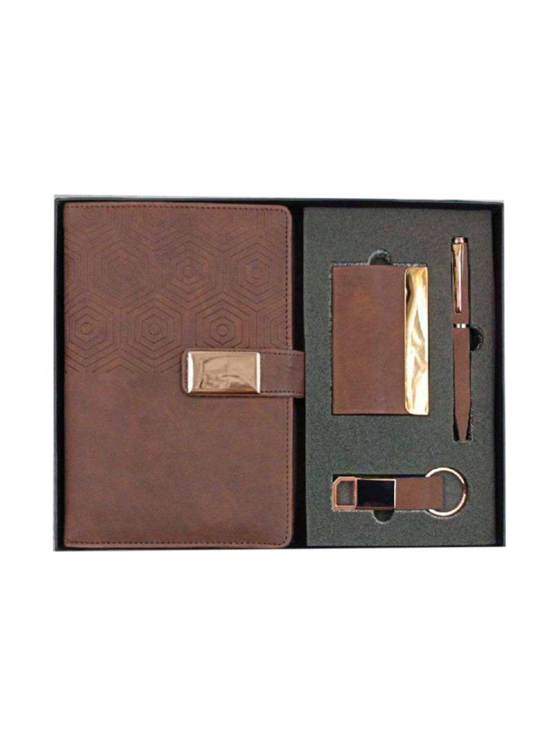 DIARY SR 163 BROWN AND BASE GOLD THEME NOTEBOOK