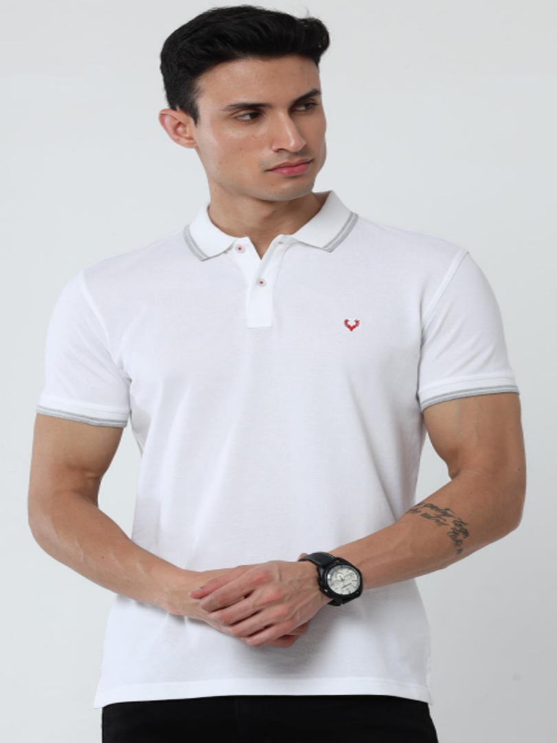 Allen solly Half Sleeves  Regular fit MEN  White