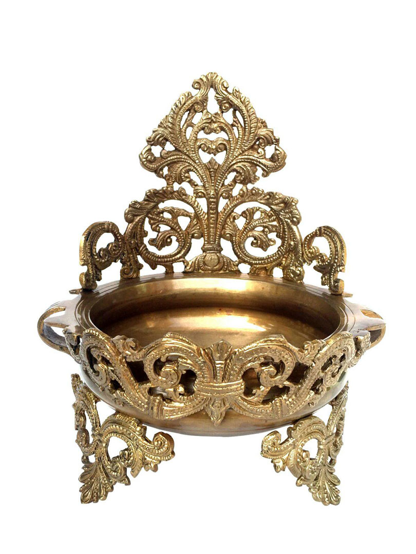 Decorative Brass Urli - Floating Flower Pot