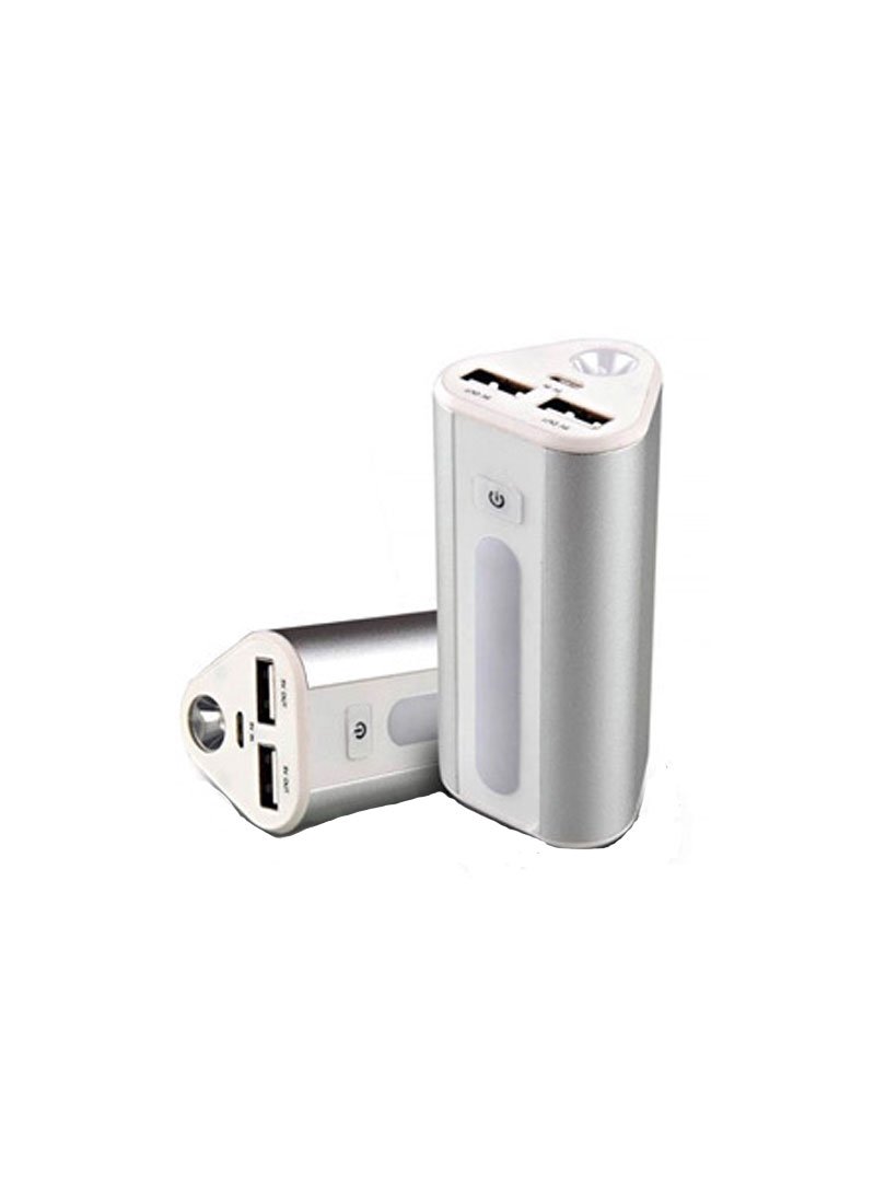 Power Plus Power House : Triangle shape Power Bank with Lamp and Torch (Dual USB Port) (6000 mAh)