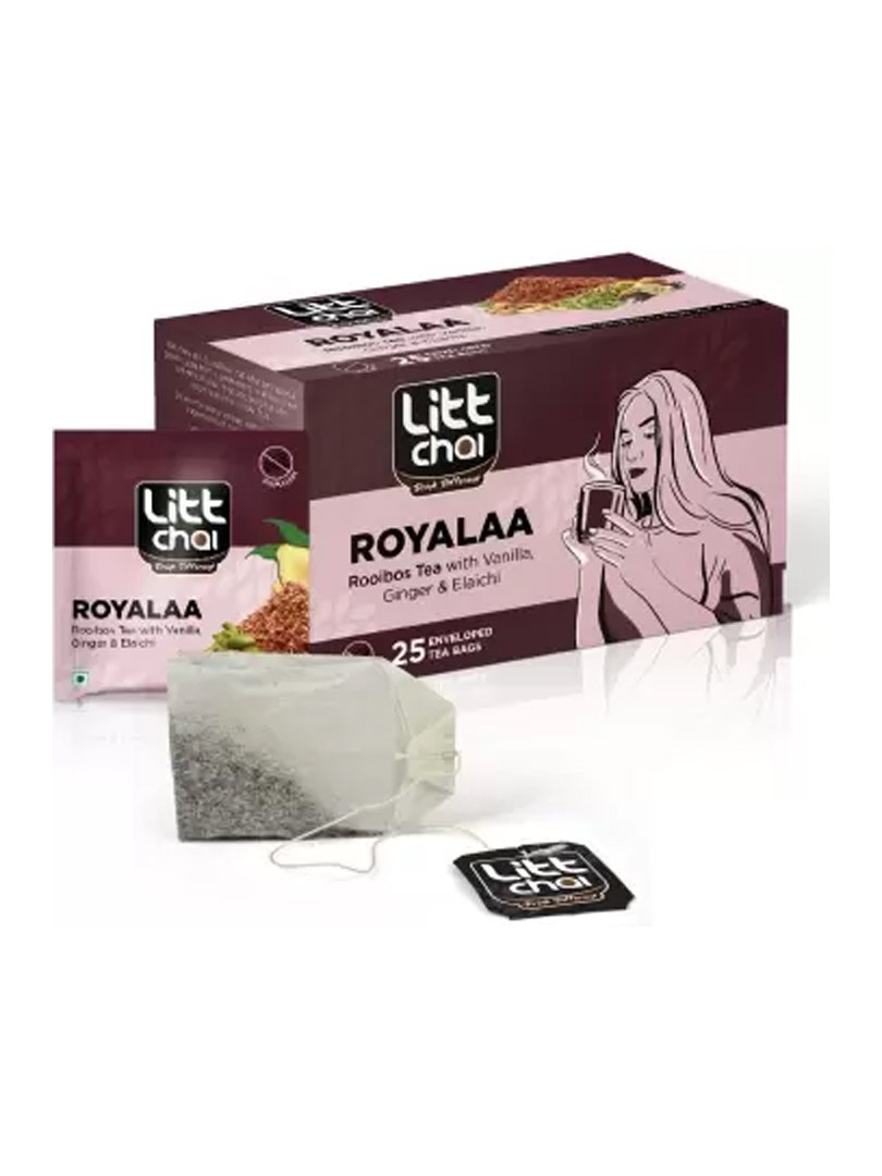 Litt Chai Royalaa Rooibos Tea with Vanilla, Ginger & Elaichi | 25 Tea bags 