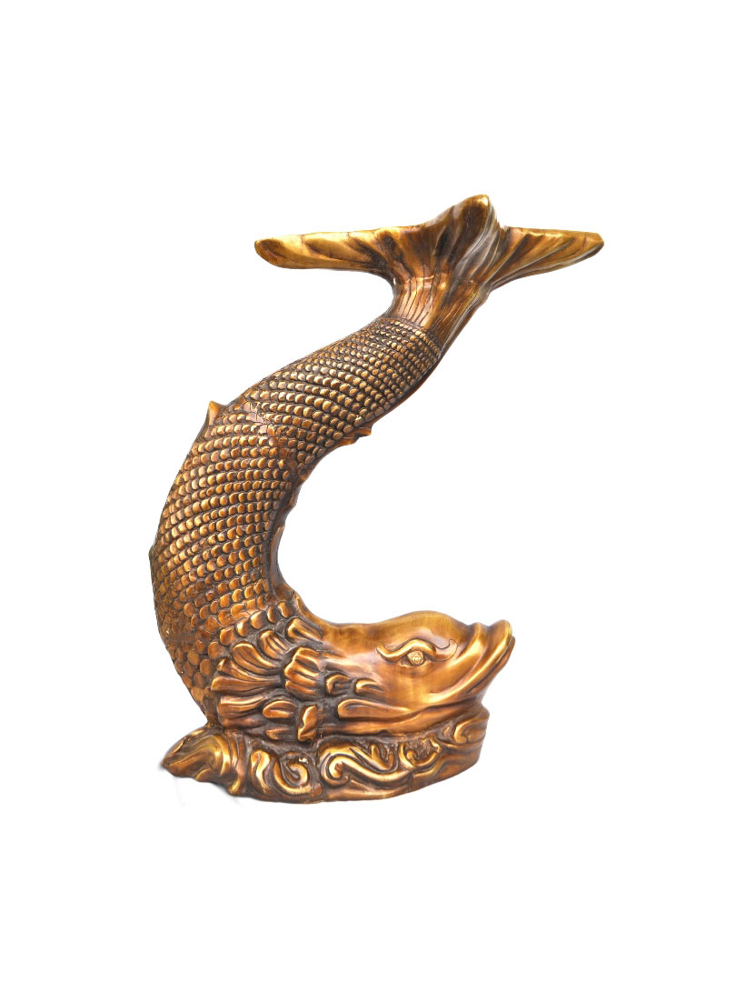 Decorative Side Table Corner Stool Brass Metal fish style stand