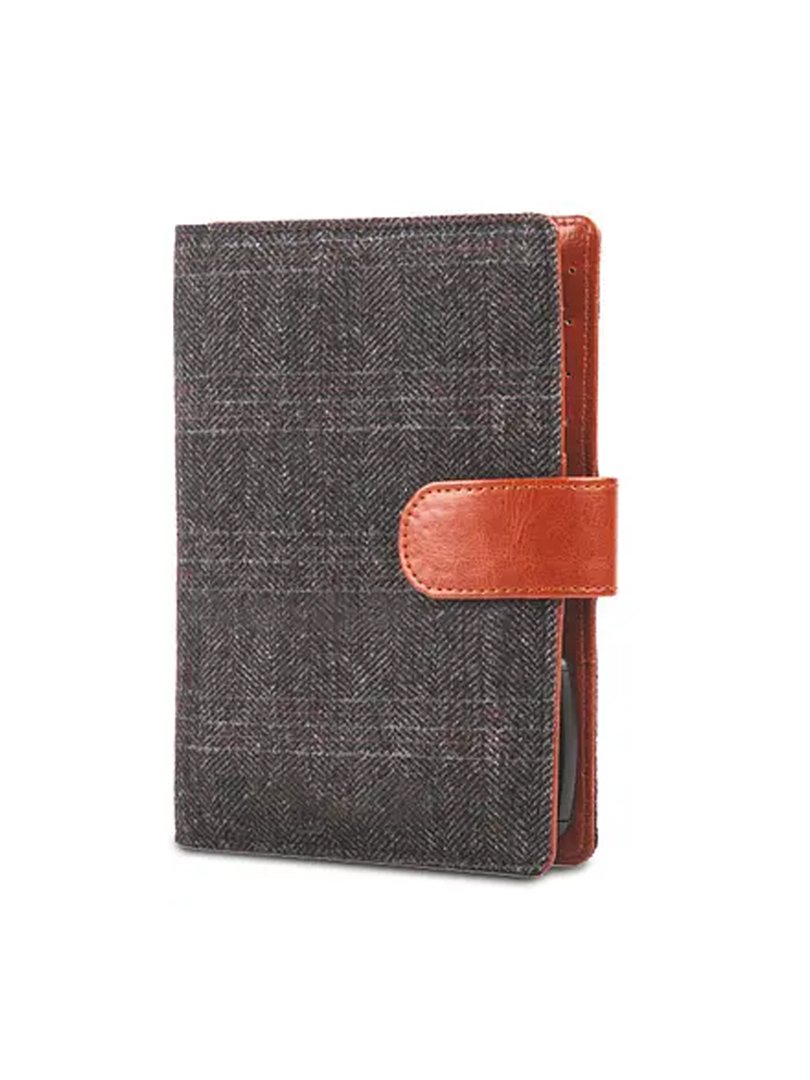 Dark Chequed Tweed Passport holder with Sim Card Safe Case & Sim Card Jackets