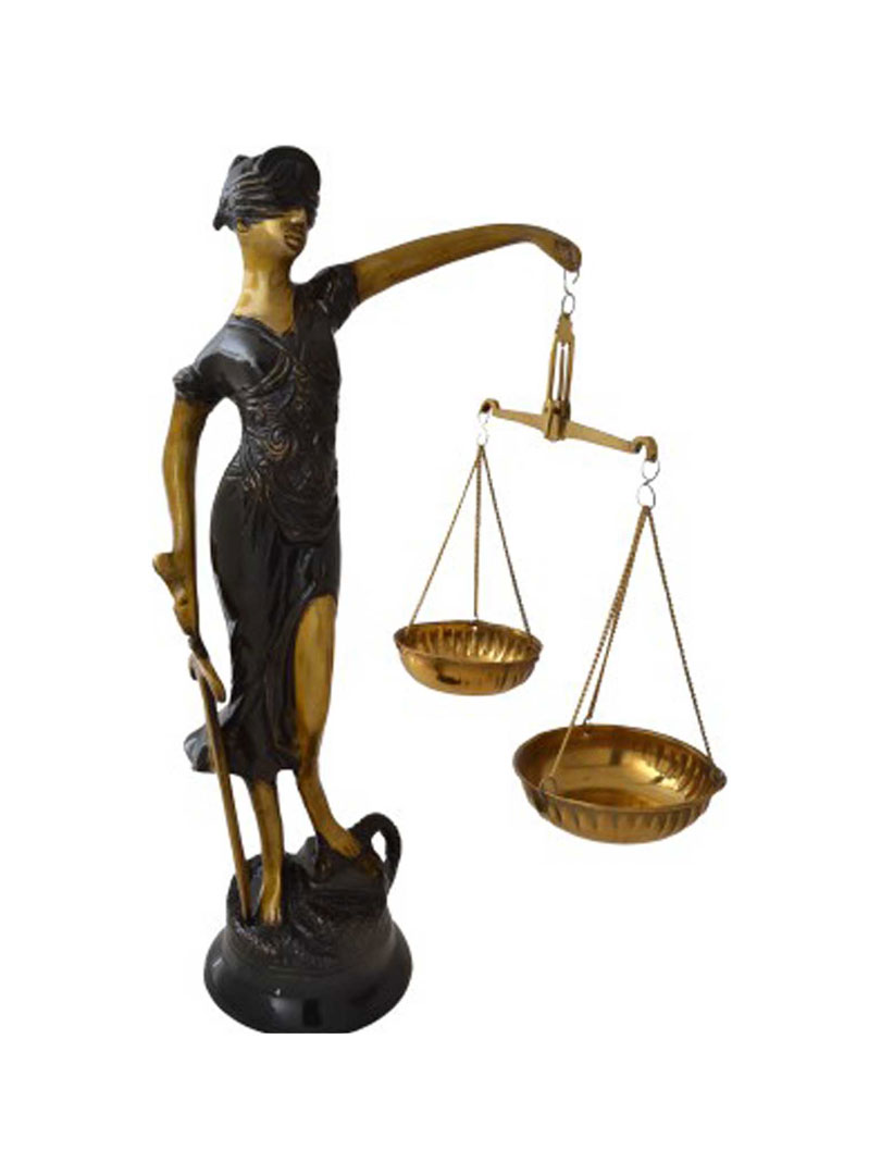 Justice Lady Made of Brass in Antique Finish