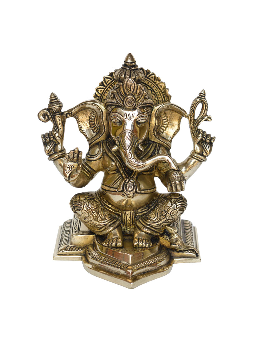 Lord Ganesha decorative brass made statue for Gift/decoration