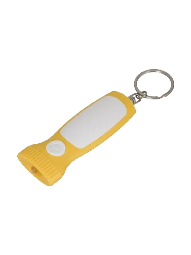 Flashlight style keychain with torch