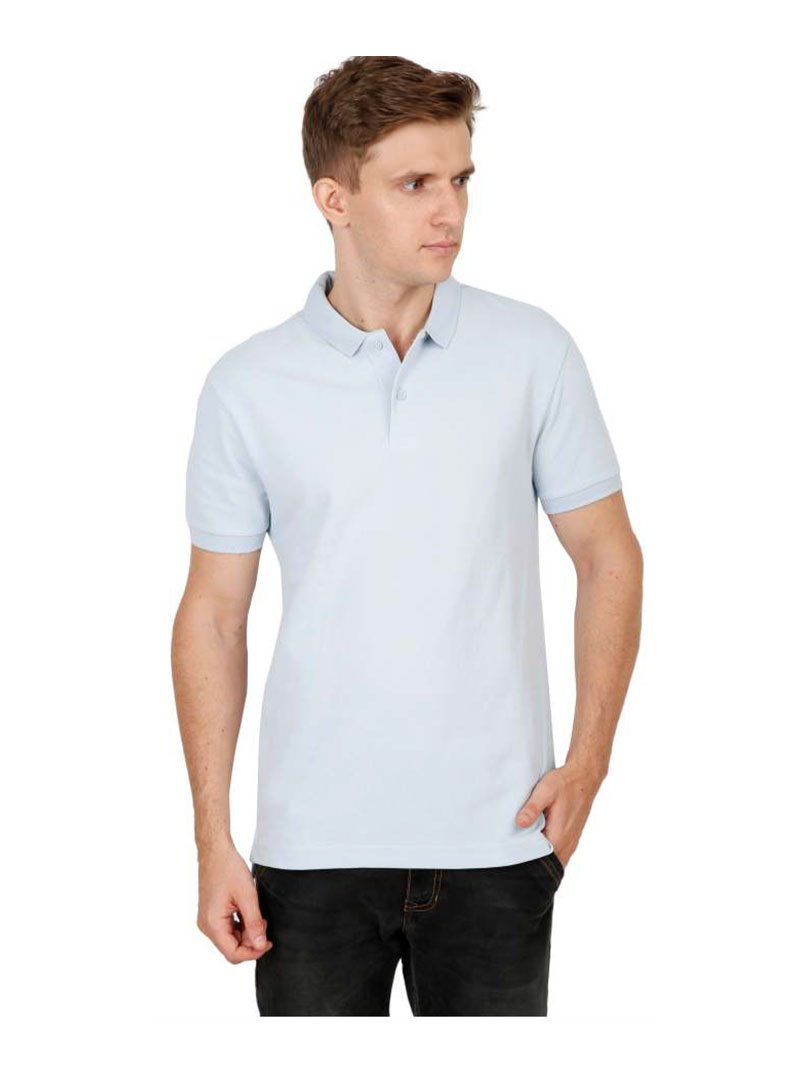 Levis Solid Men Polo Neck Light BlueT-Shirt