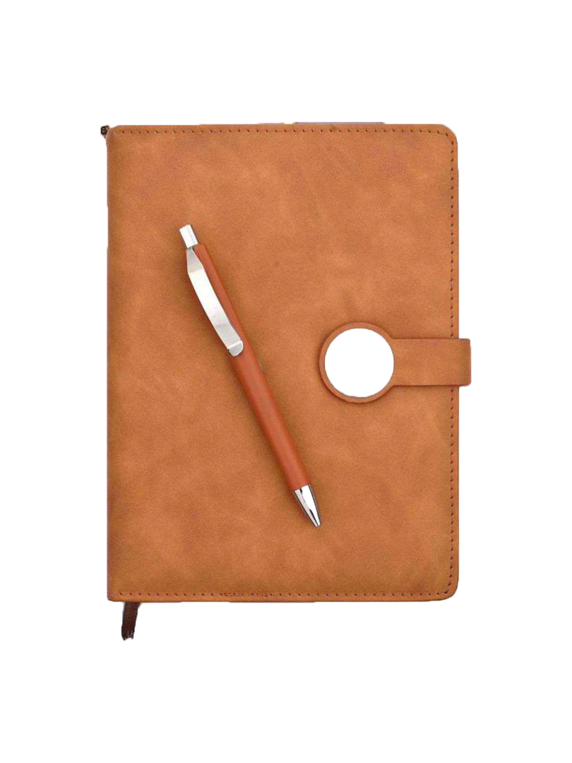 DIARY D177 NOTEBOOK WITH PEN ROUND MAGNETIC FLAP