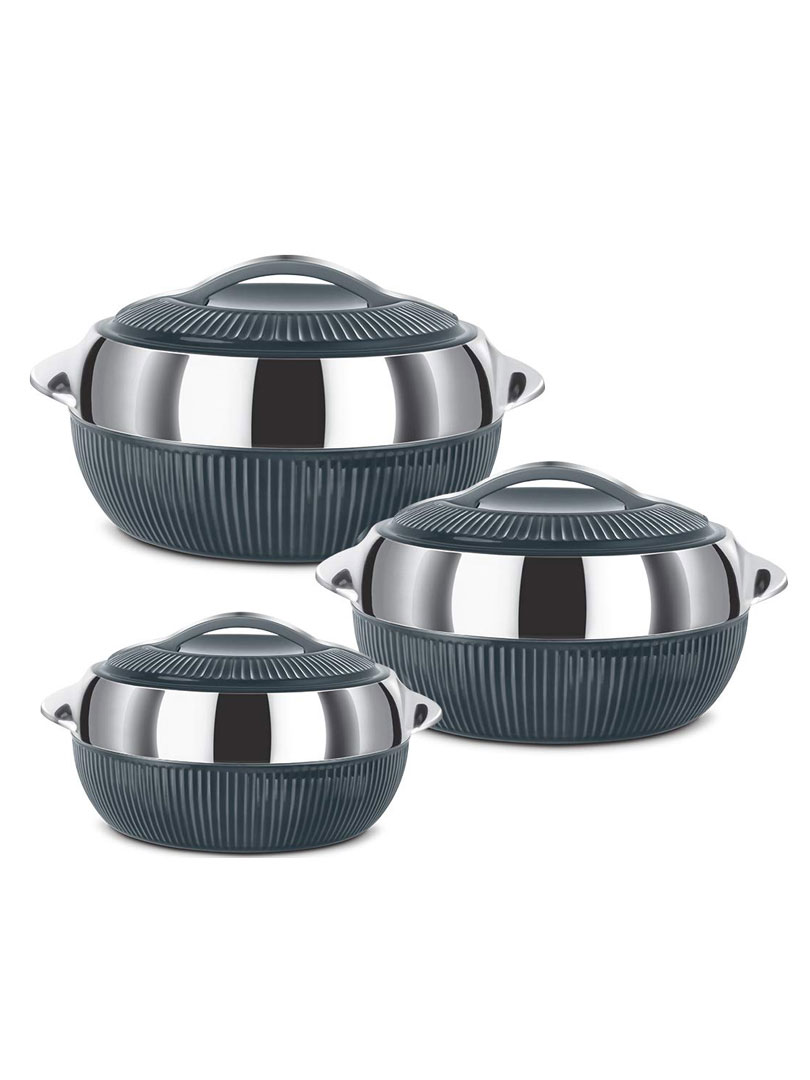 Milton Adore  Insulated Inner Stainless Steel Casserole 3 pcs Gift Set (500/1000/1500)