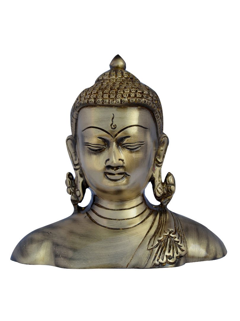 Peaceful Deity Lord Buddha Bust Decorative Corner Show Piece By Aakrati