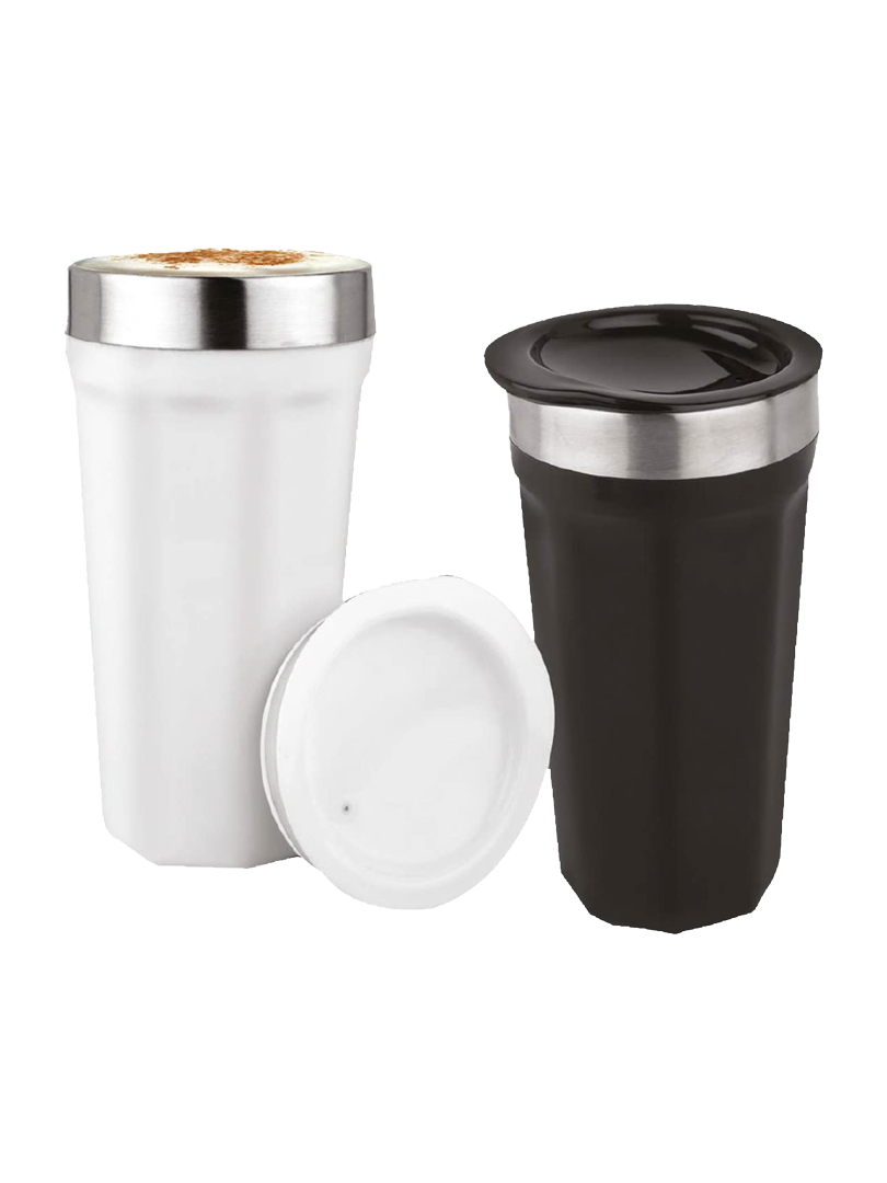 Hexa : Tall sipper mug | 304 grade Stainless steel inside | Capacity 375ml approx