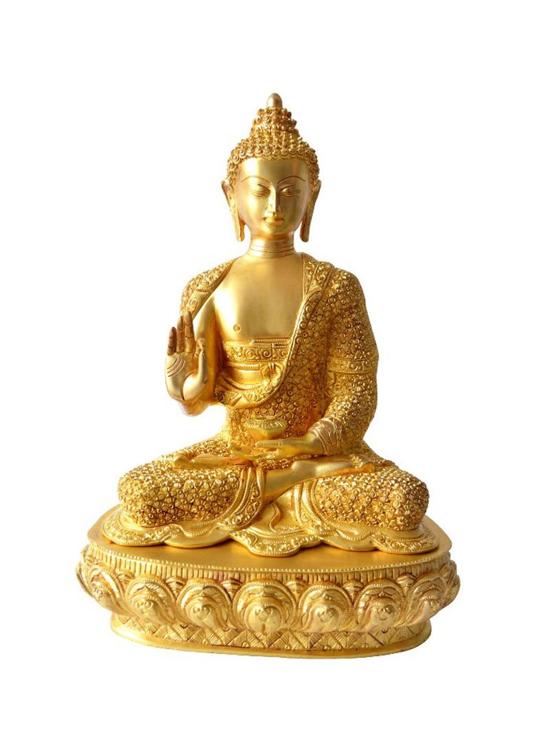 Lord Buddha Brass Made Decorative Figure Super Fine Carving