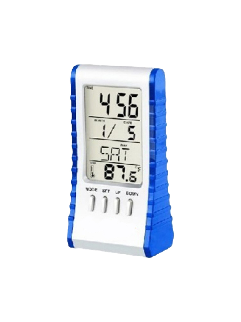 Flip calculator with clock and temperature