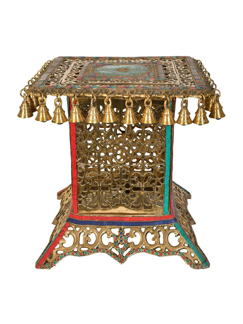 Table/Corner Brass Metal stool- Antique finish furniture