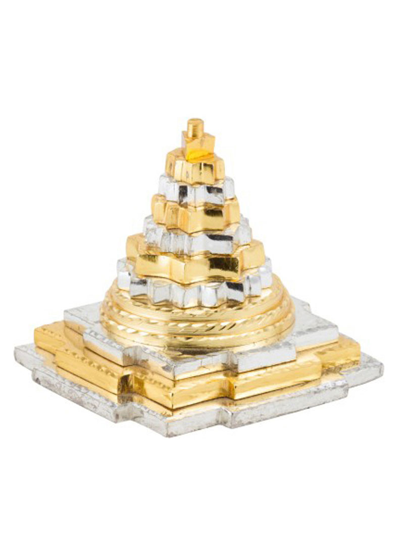 Aakrati - Brass Silver and Golden Finish Pyramid Feng Shui