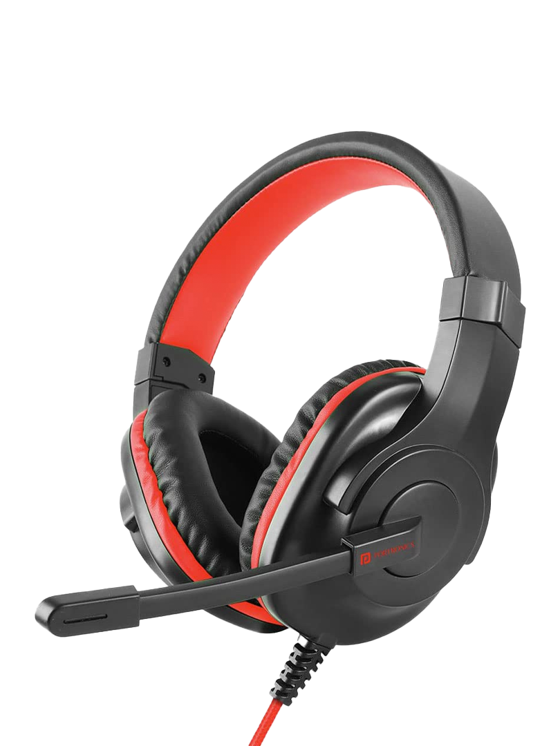 Portronics Genesis Wired Over The Ear Headphone with Adjustable Mic