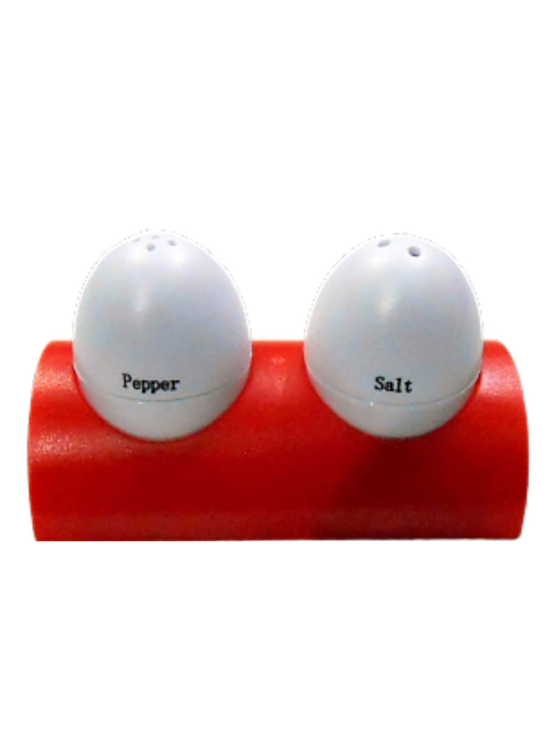 Egg shaped salt & pepper shaker set with stand