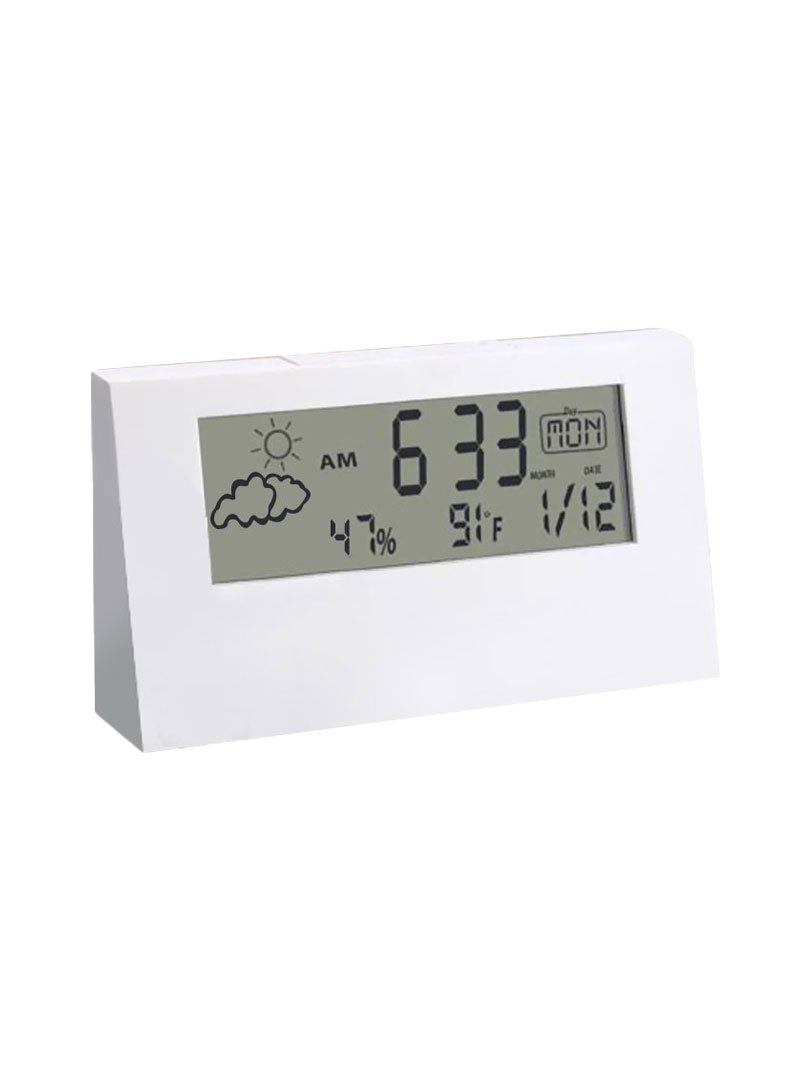 Sharp weather station clock with backlight