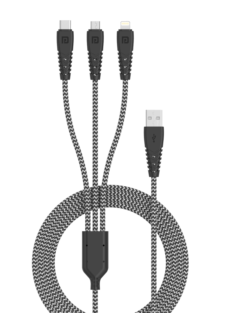 PORTRONICS KONNECT SPYDR 31 3 In 1 Charging Cable