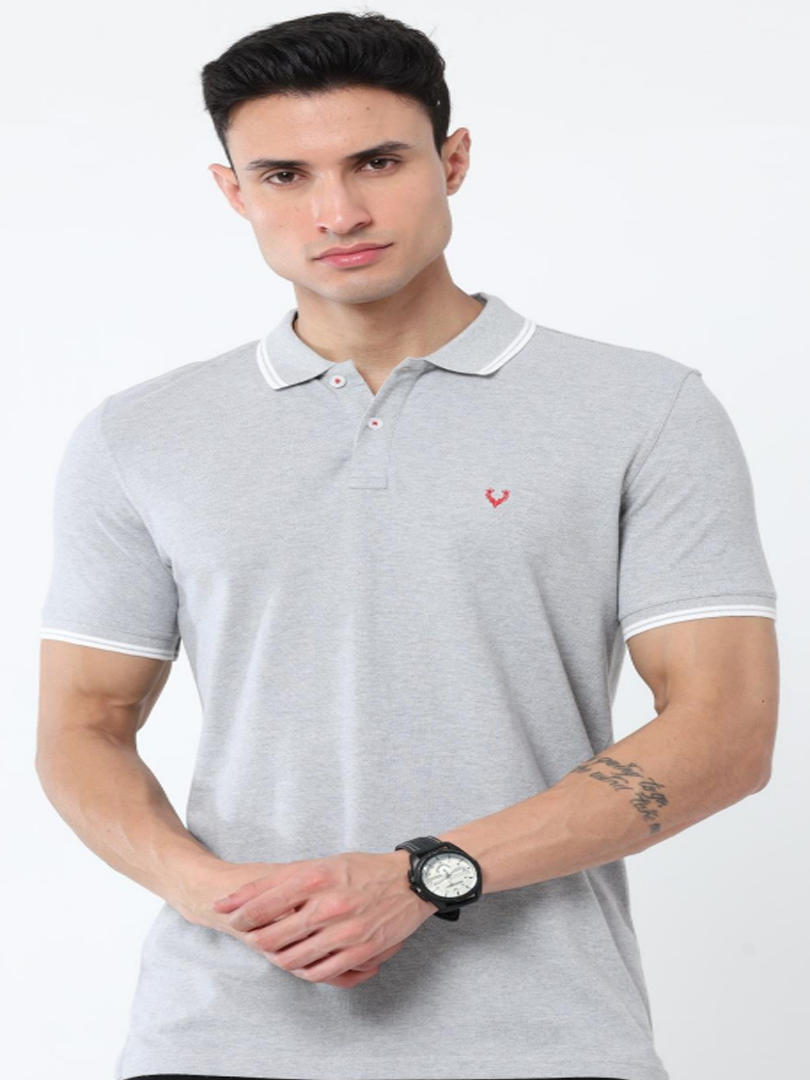 Allen solly Half Sleeves  Regular fit  MEN Grey Melange