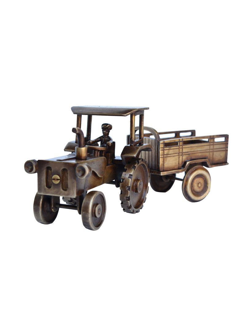 Tractor showpiece made in brass decorative table showpiece for gift at house & office