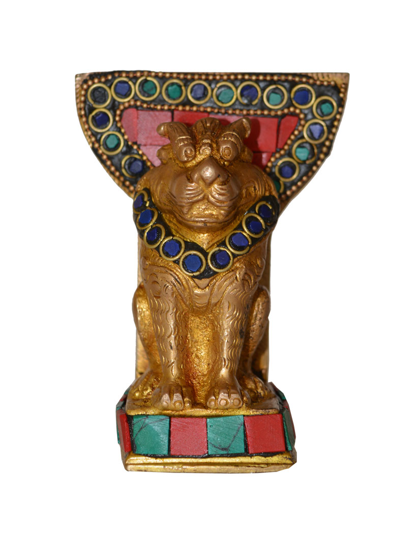 Table Card Holder with lion statue - showpiece for your home and office table