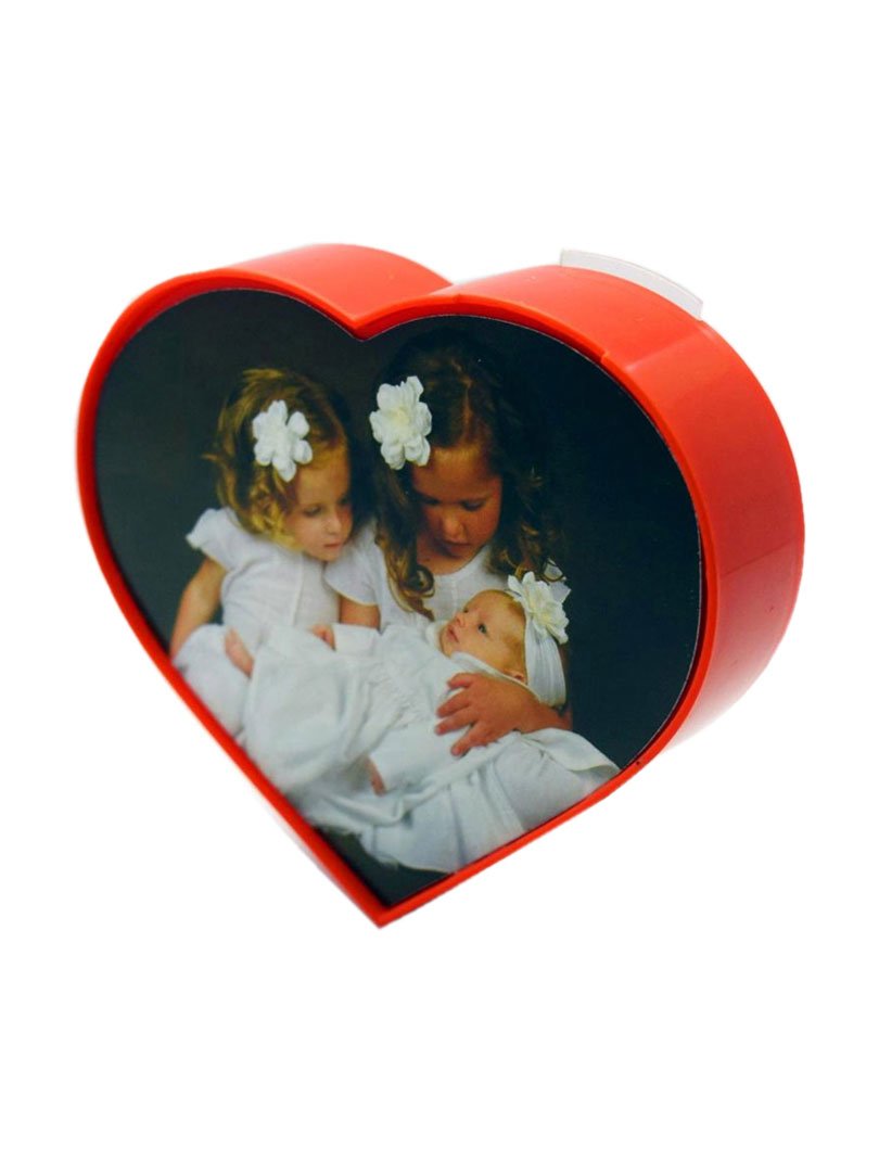 Rotating heart shape dual photo frame