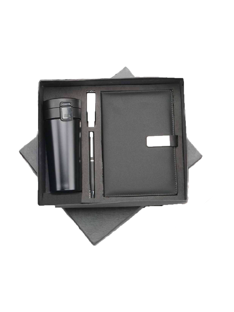 DIARY SR199 VACUUM COFFEE MUG,USB 32GB, METAL PEN AND MAGNETIC FLAP NOTEBOOK 