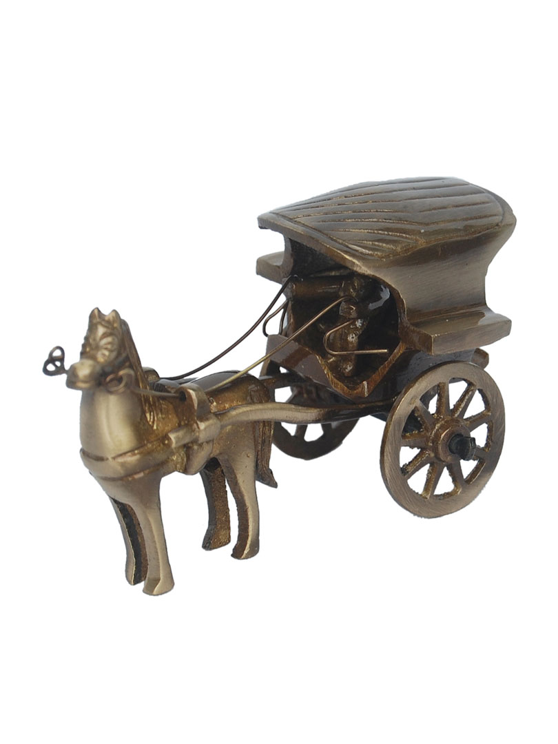 Brass Metal Horse cart Home decor/Gift