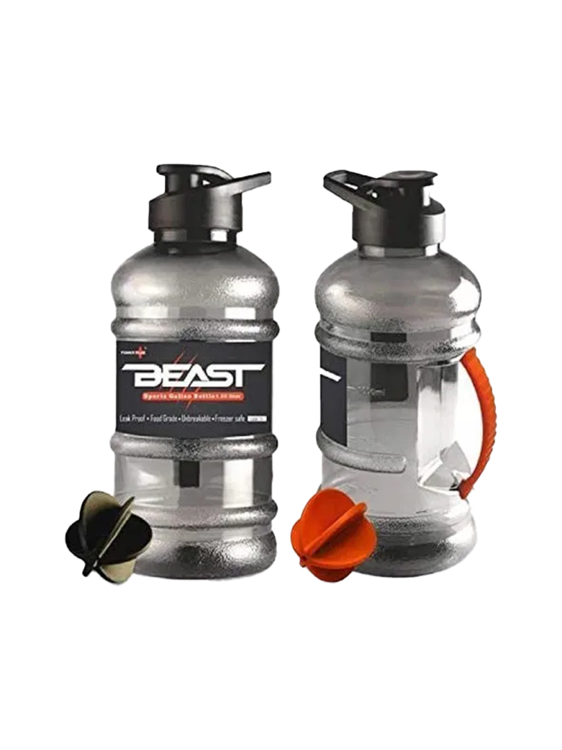 Beast Sports gallon bottle 1.5 L with mixer ball and strainer (Unbreakable, Freezer safe)