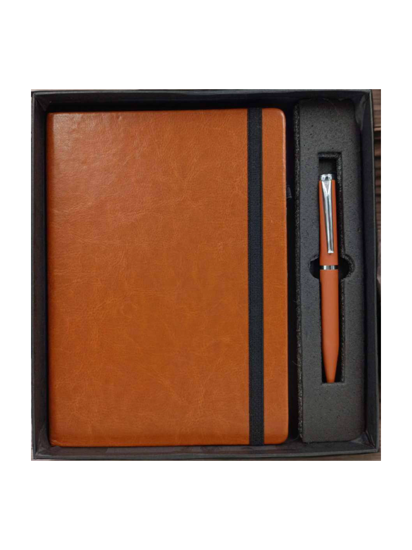 DIARY  SR 232 NOTEBOOK PU LEATHER AND PEN GIFT SET 