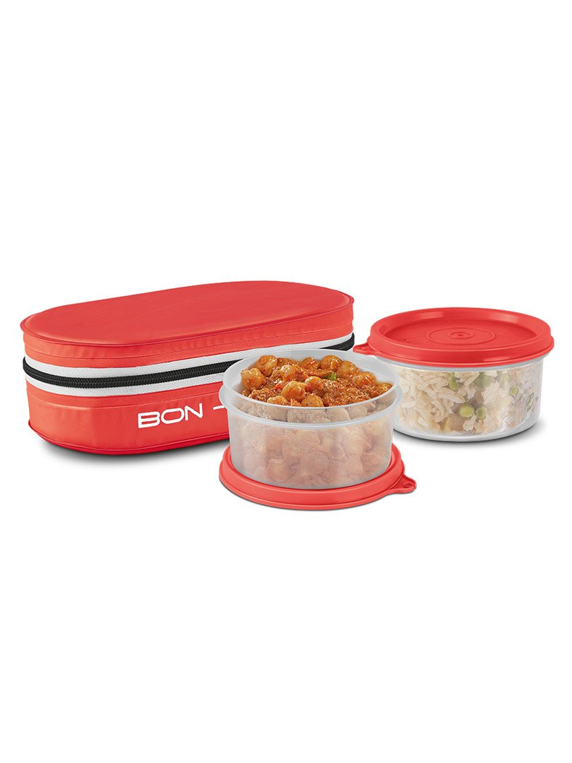 Milton Bon Bon Tiffen Lunch Box  with 2 Round Container