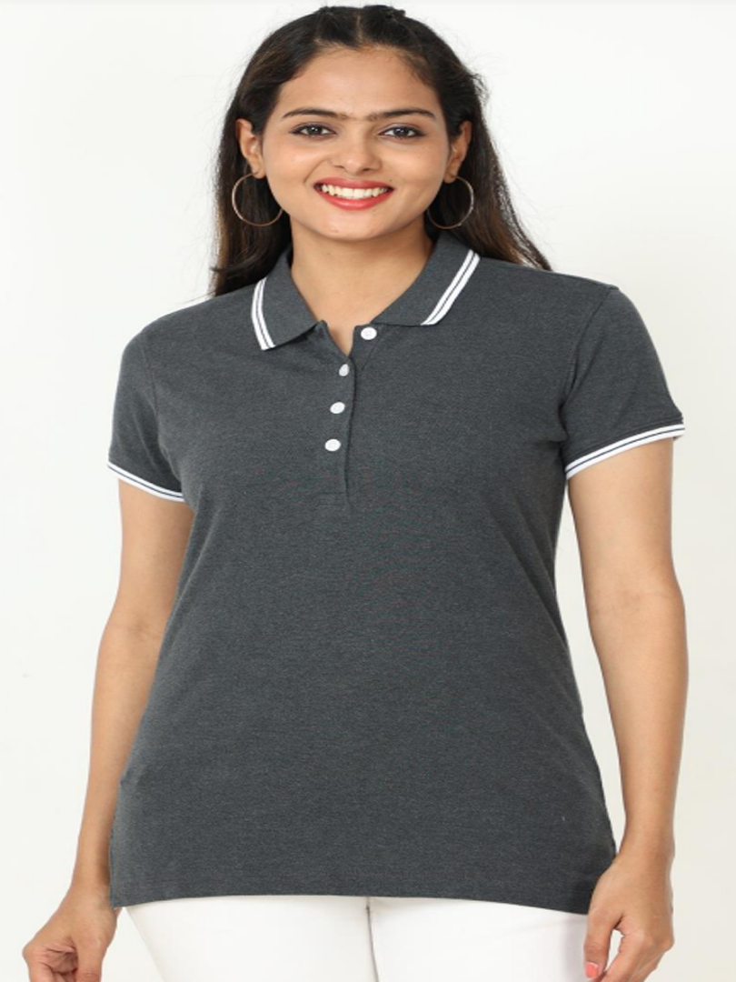 Allen solly Half Sleeves  Regular fit WOMEN Anthra Melange