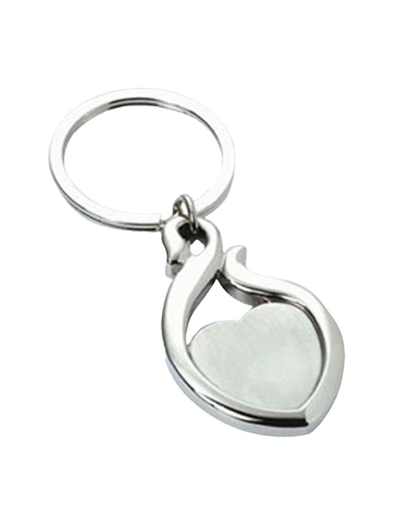 Heart shape metal keychain