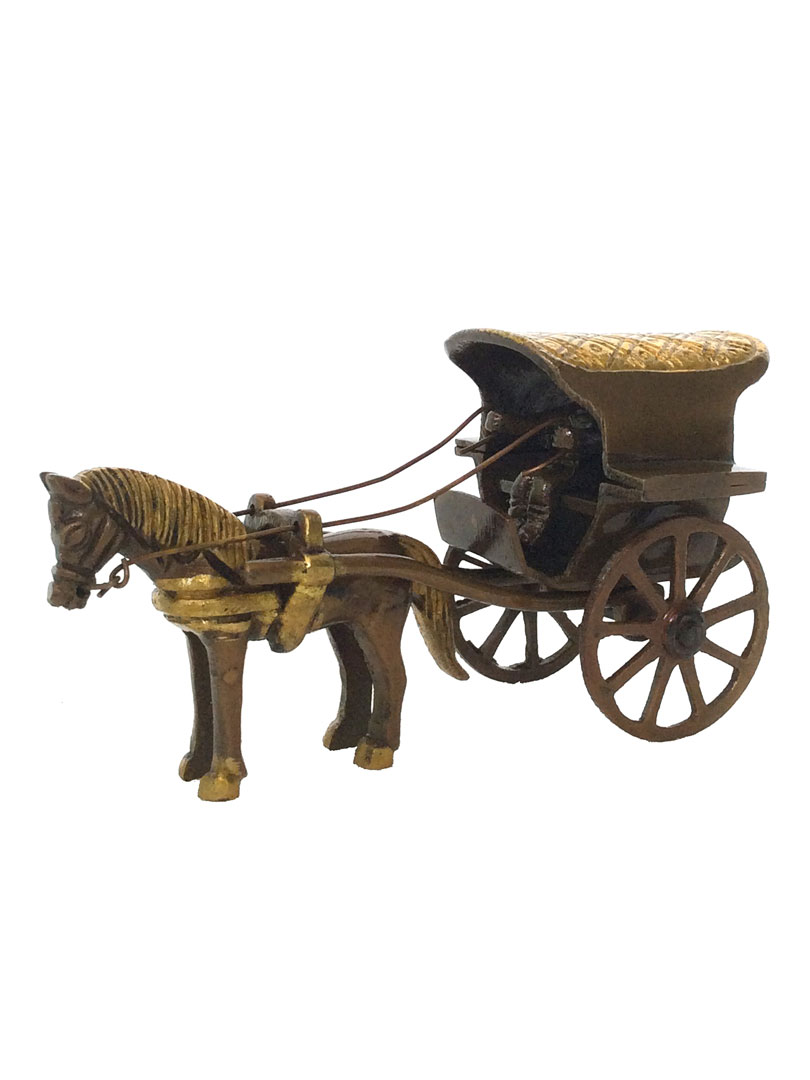 Handicrafted Horse Cart Made of Brass