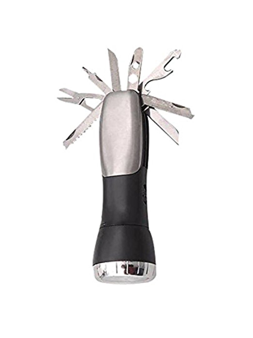 Mini emergency trekking toolkit (10 function with 5 mode torch & 2 mode flasher)