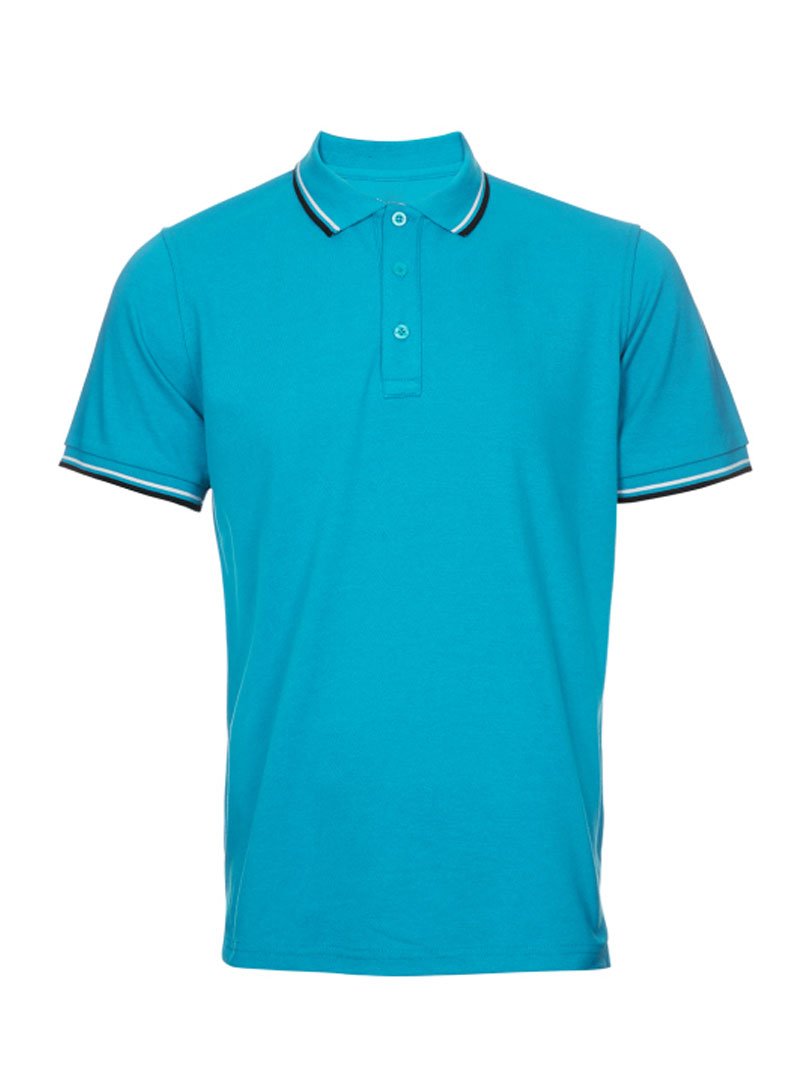 UCB POLO   LYCRA COTTON T-SHIRT TURQUESH BLUE